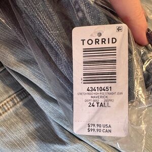 Torrid Maverick Stretch High-Rise Straight Jeans - Light Blue